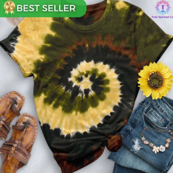 Free Spirited Co Camo Swirl Premium Hand-Dyed Comfort Shirt - Picture 1 of 7